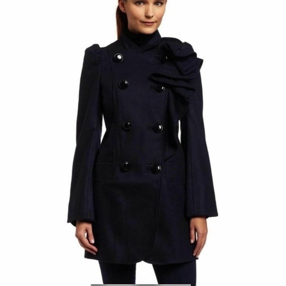 french connection double breasted wool coat